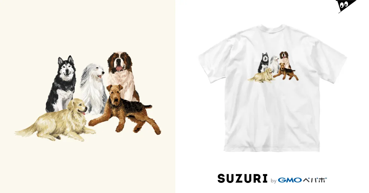 大きい犬たち / OOKIIINUのビッグシルエットTシャツ通販 大きい犬たち / OOKIIINUのビッグシルエットTシャツ通販