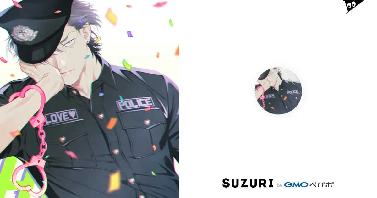 75mm缶バッチ:LOVE POLICE / ビリー・バリバリー ( onikushock 75mm缶バッチ:LOVE POLICE / ビリー・バリバリー ( onikushock