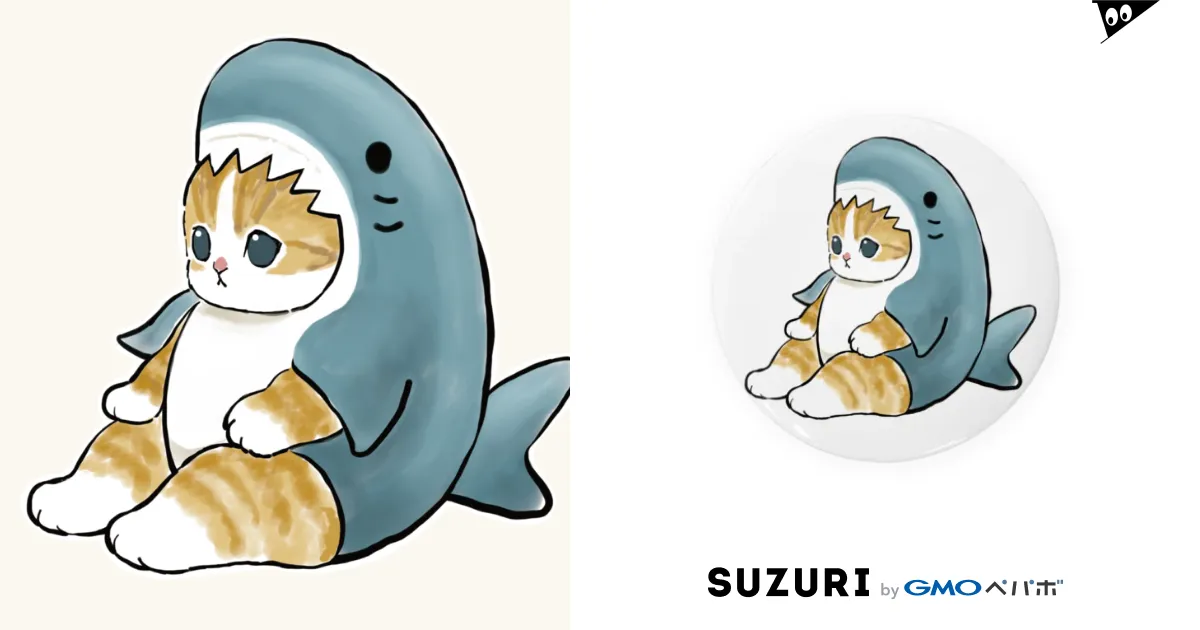サメにゃん / mofusand ( mofu_sand )の缶バッジ通販 ∞ SUZURI 