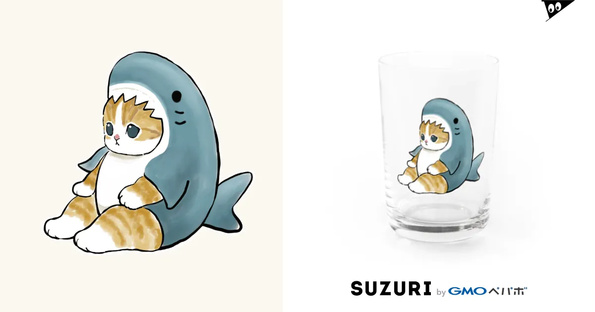 サメにゃん / mofusand ( mofu_sand )のグラス通販 ∞ SUZURI（スズリ）