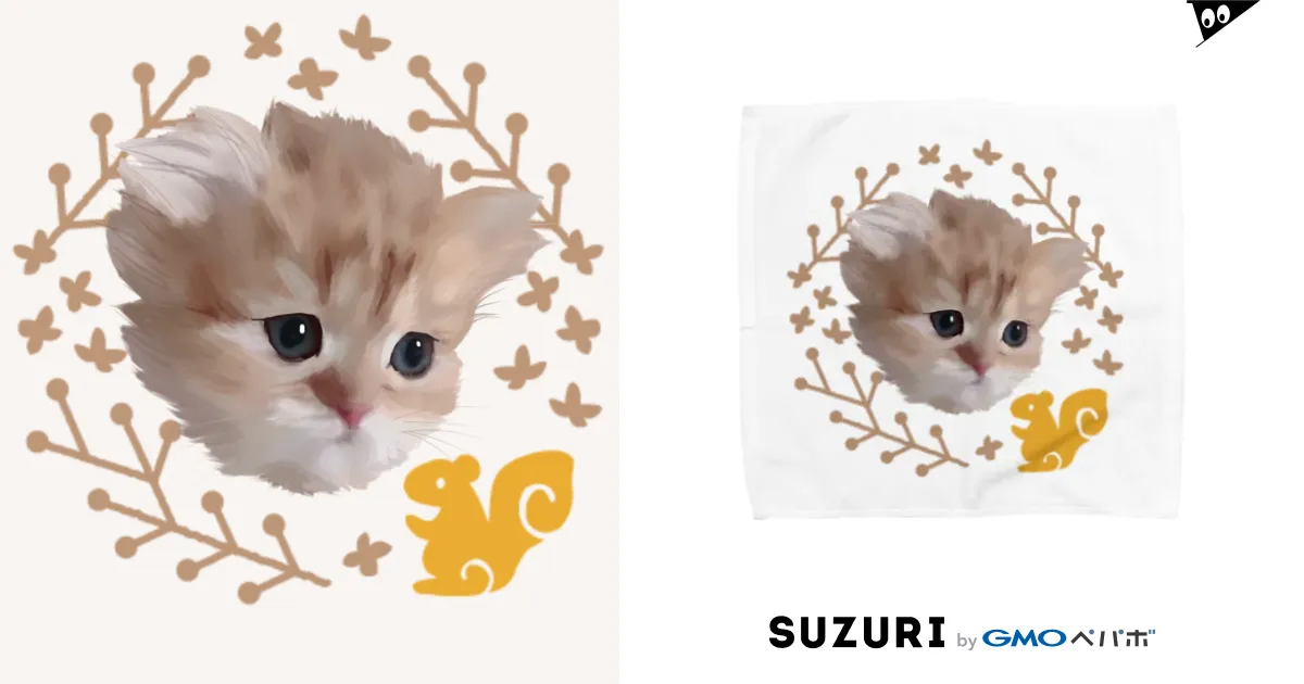 スコティッシュフォールド 子猫 リスさん / 小鳥と映画館