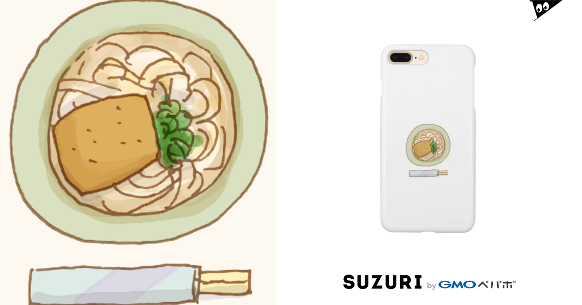 【ワンポイント】 きつねうどん Smartphone Cases (iPhone) by skrmc925 ∞ SUZURI