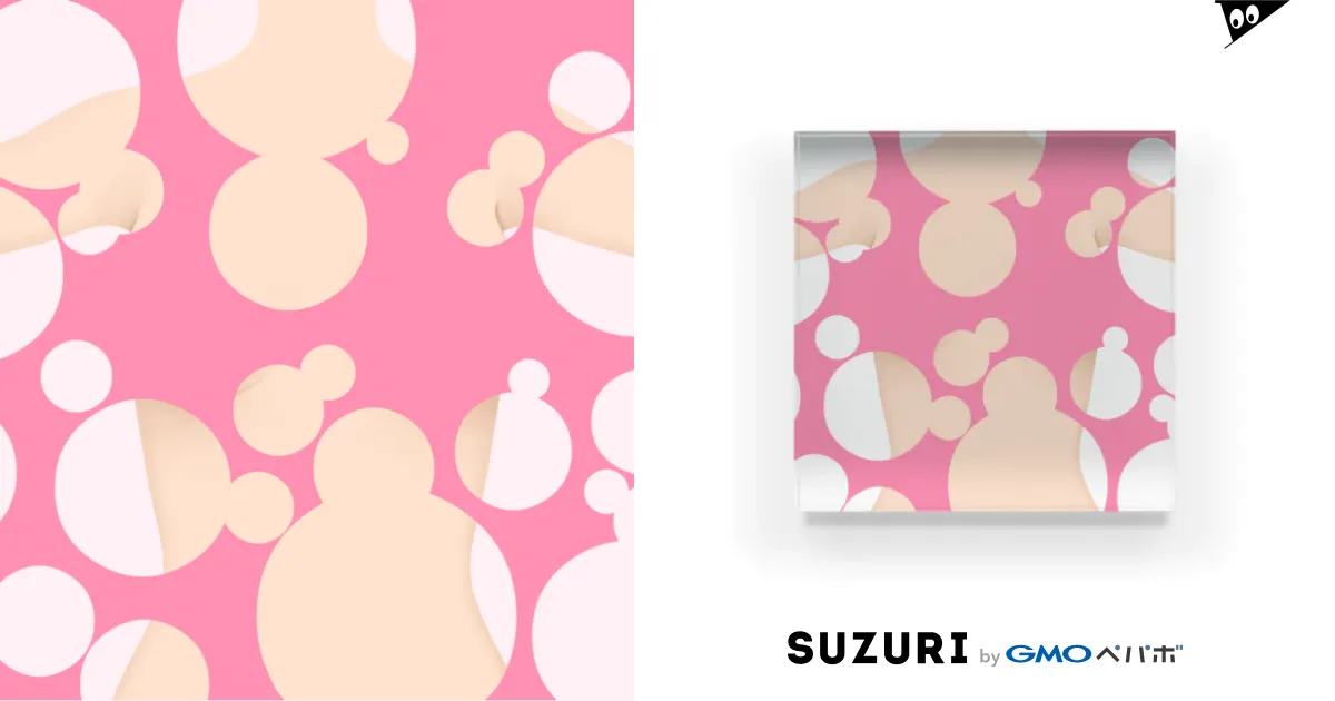 工場直売 水玉コラ / SUZURI（スズリ） ∞ Nikuhenのアクリルブロック通販 その他