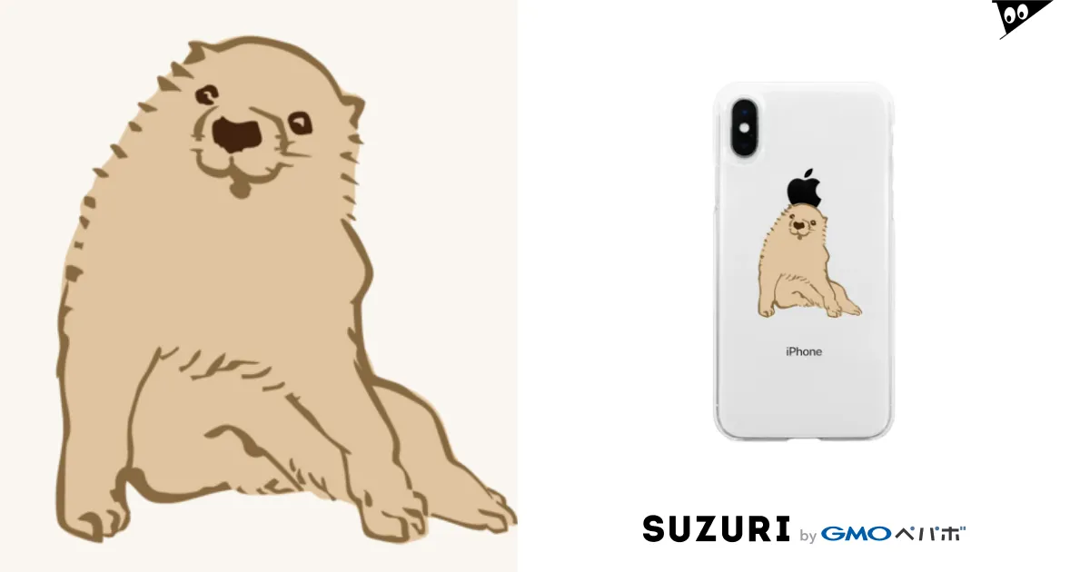 長沢芦雪 子犬 / puikkoのソフトクリアスマホケース（iPhone
