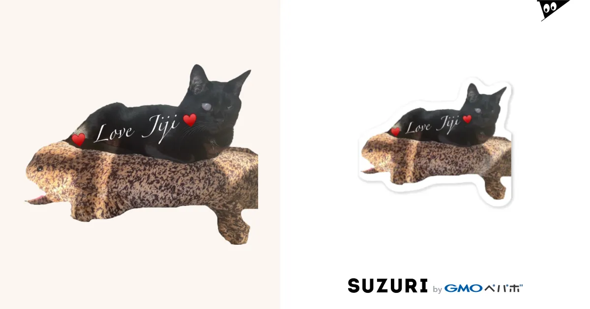 黒猫ジジとオオサンショウウオ / にゃん子のおうち猫