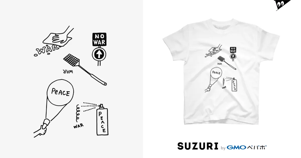 NO WAR / reirickettsのスタンダードTシャツ通販 ∞ SUZURI（スズリ）