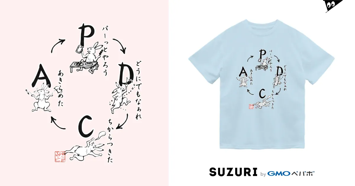 PDCAサイクル（和風） / 倉戸みと ( mitragyna )のドライTシャツ