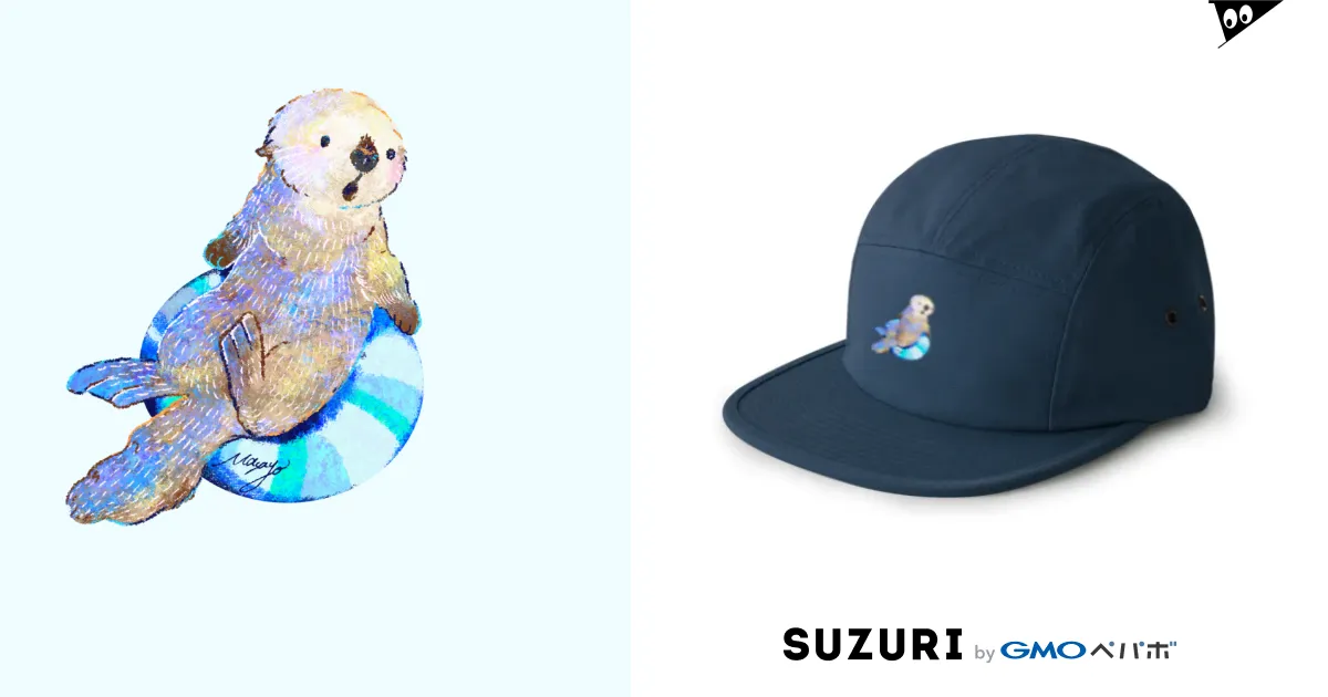 期間限定価格商品 浮き輪でおっとっと！ラッコちゃん 好き ラッコ | まさよ / キャラクターグッズ