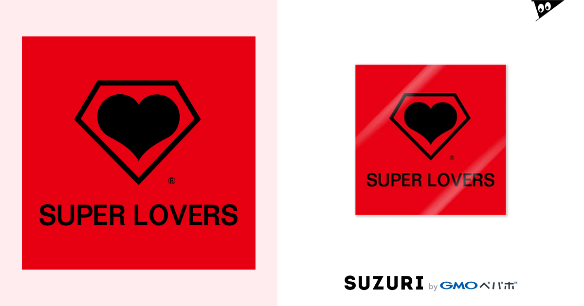 SUPER LOVERS 90s スクールロゴ 赤 / SUPER LOVERS co,ltd