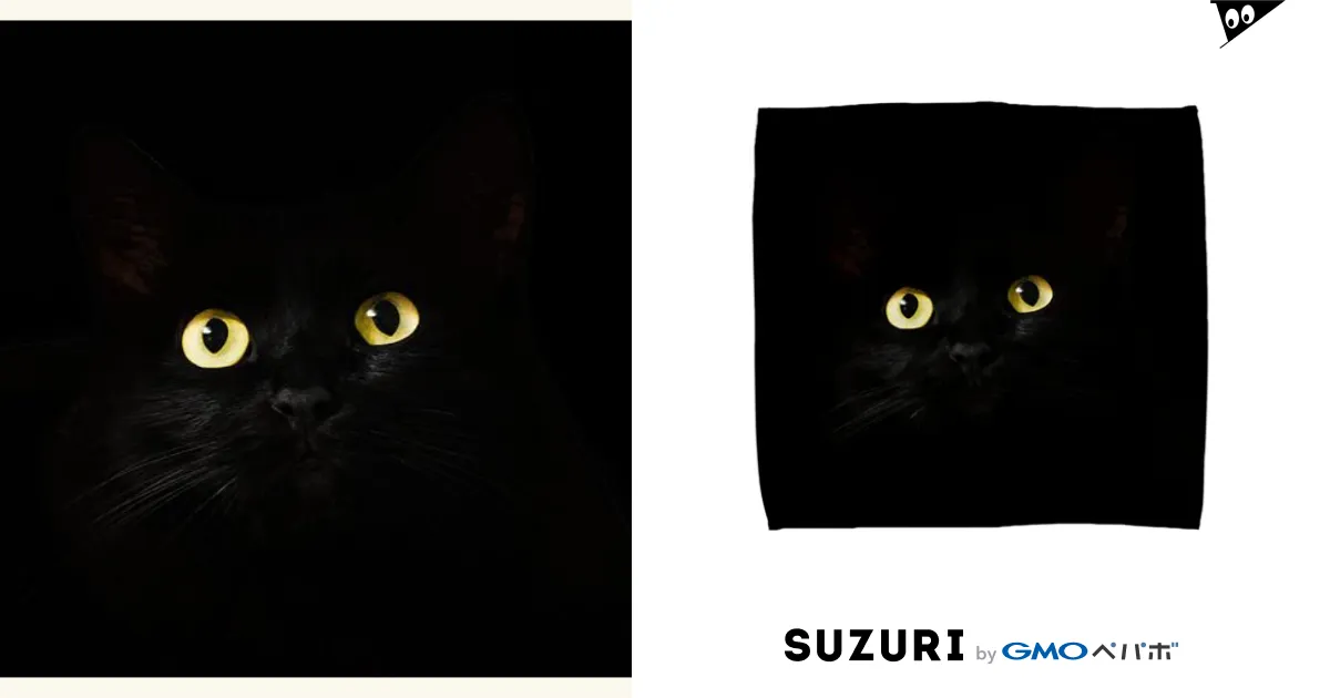 Black cat 黒猫 / ねこねこ ( 0_nlp )のタオルハンカチ通販 Black cat 黒猫 / ねこねこ ( 0_nlp )のタオルハンカチ通販