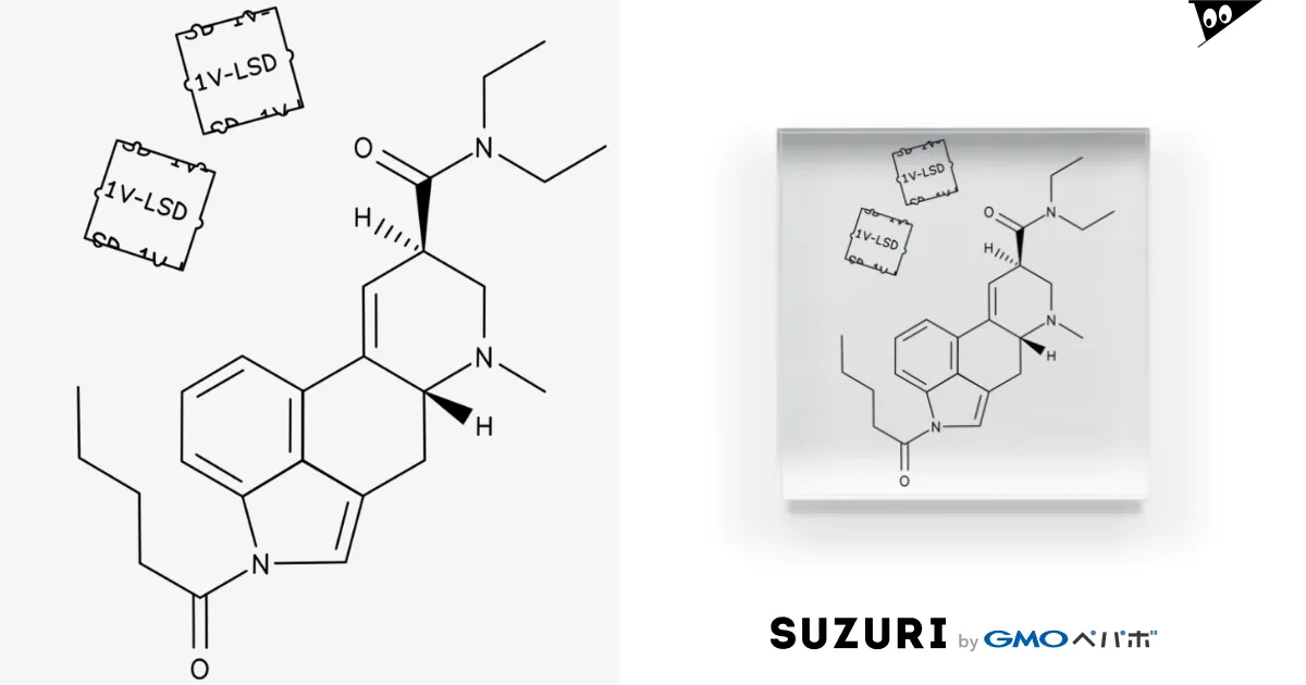 オリジナル 1V-LSD デザイン / SHOSEI商店 グッズ販売 ( SHOSEI )のアクリルブロック通販 ∞ SUZURI（スズリ）