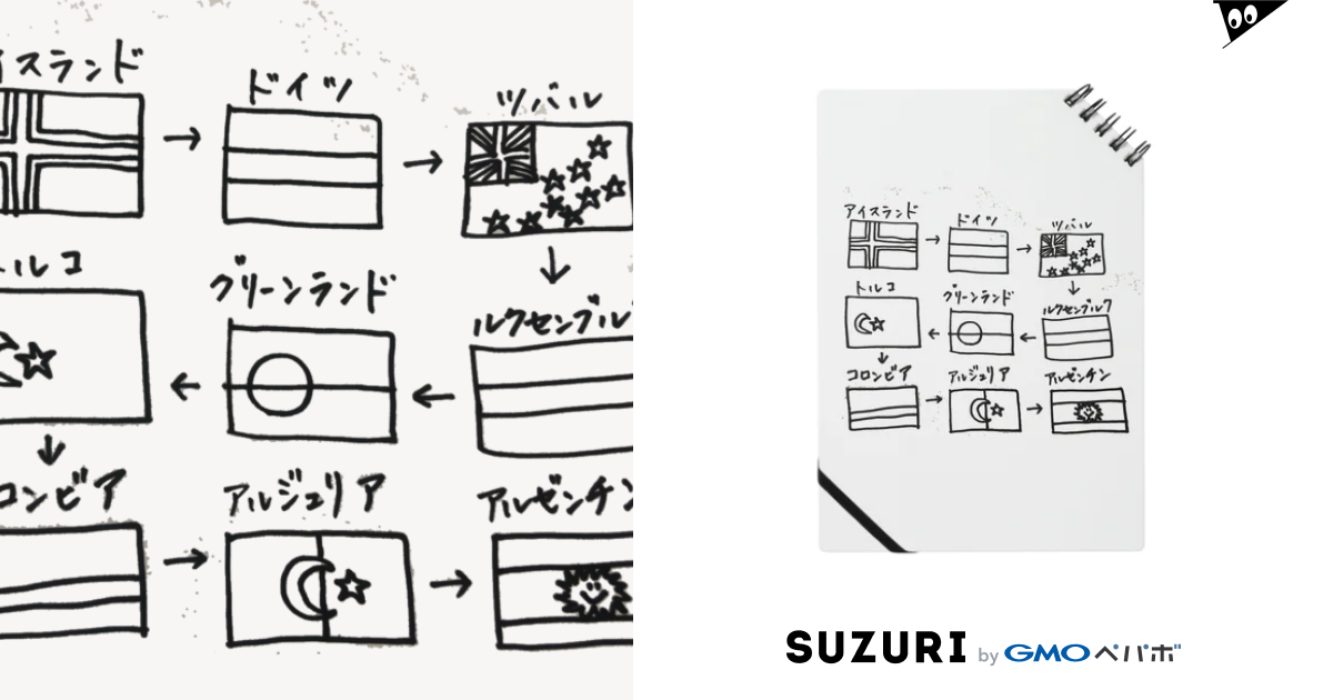 国名しりとり Mm Mqq のノート通販 Suzuri スズリ