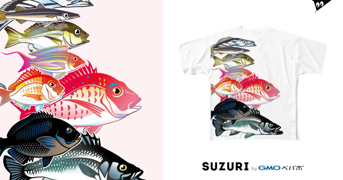 お魚をまとうTシャツ＊ウワモノ / MUSEUM LAB SHOP MIT ( MIT