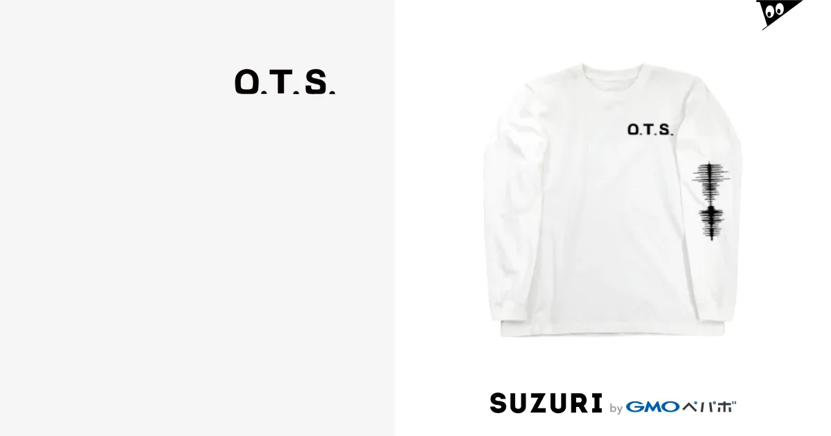 袖プリントあり】オーバーザサン_ロングスリーブTシャツ（白