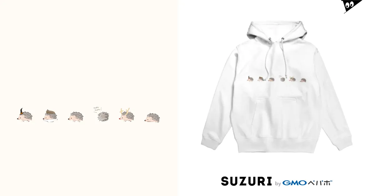 【送料無料キャンペーン】 hushu☆hushu ハリネズミ SUZURI ∞ nicospyderのパーカー通販 / ミュージシャン