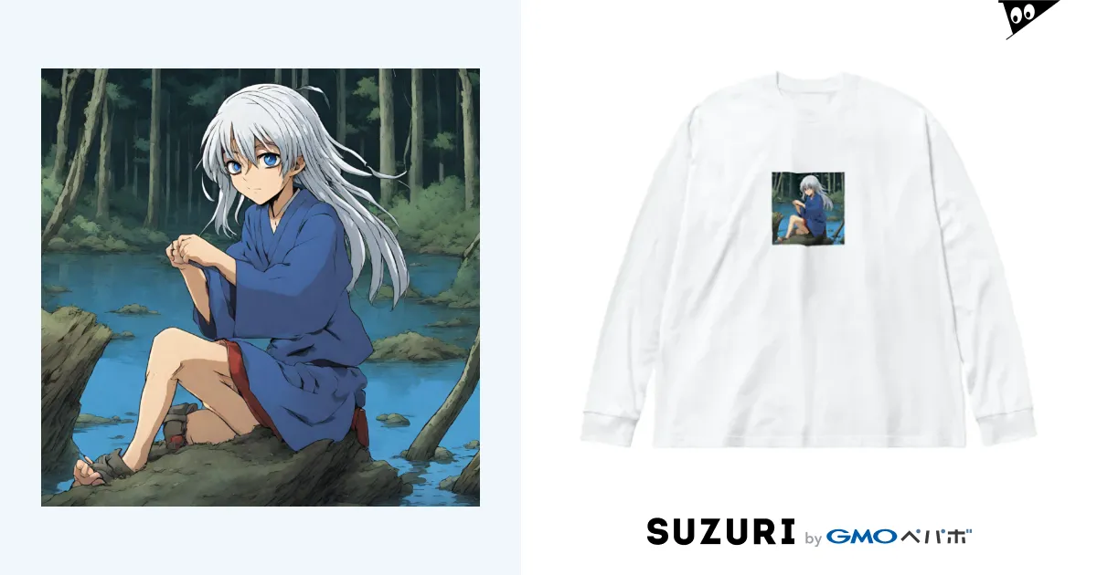 小笠原 みさき（おがさわら みさき） / the blue season ( momotaitai )のビッグシルエットロングスリーブTシャツ通販 ∞  SUZURI（スズリ）