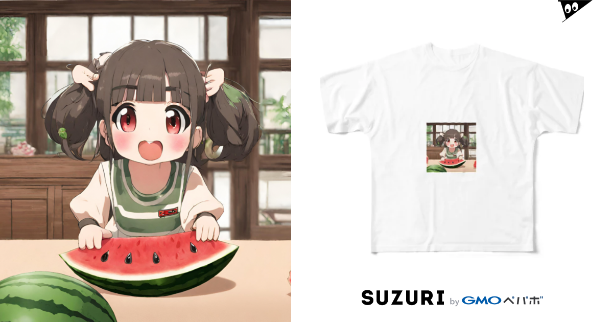 スイカゲーム / goriwojiroのフルグラフィックTシャツ通販 ∞ SUZURI