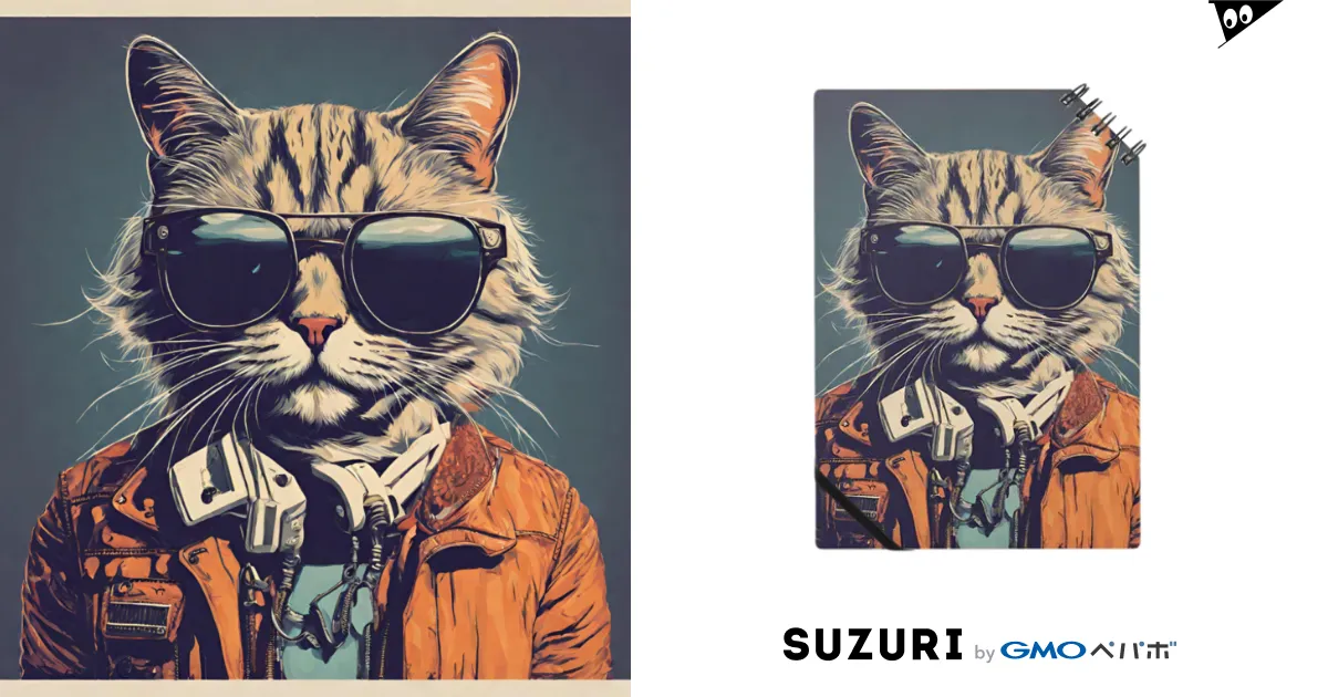 かっこいい猫 / 8kurone8のノート通販 ∞ SUZURI（スズリ）