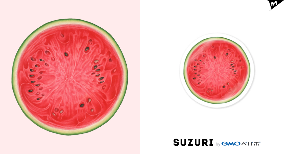 スイカの断面 Sticker By オハデザイン 大橋正の作品 Tadashi Ohashi Suzuri スイカの断面 Sticker By オハデザイン 大橋正の作品 Tadashi Ohashi Suzuri