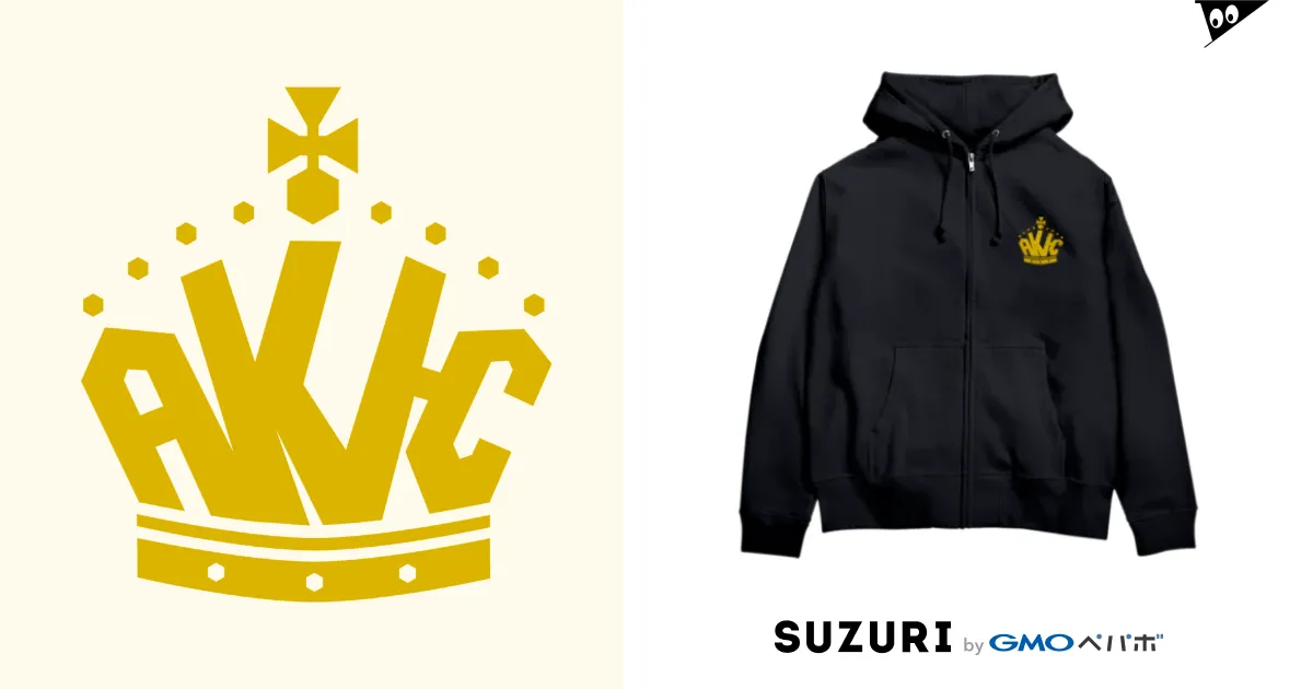 王冠ロゴ / AKI-C ( AKI_C )のジップパーカー通販 ∞ SUZURI（スズリ）