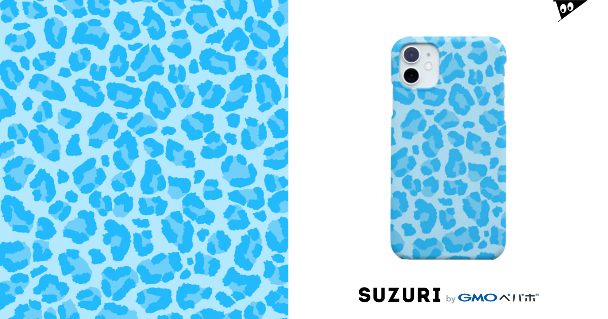 水色推し ヒョウ柄 / oshi color ( oshi-color )のスマホケース（iPhoneケース）通販 ∞ SUZURI（スズリ）