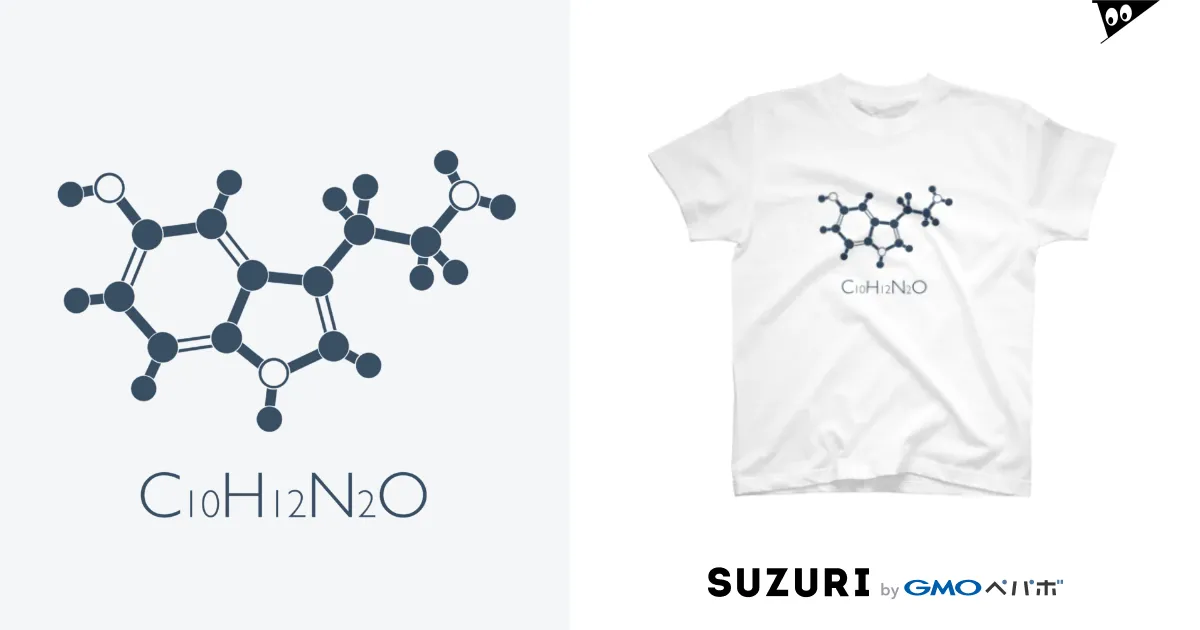 セロトニンの化学構造式 C10H12N2O / st_drop_laboratory セロトニンの化学構造式 C10H12N2O / st_drop_laboratory