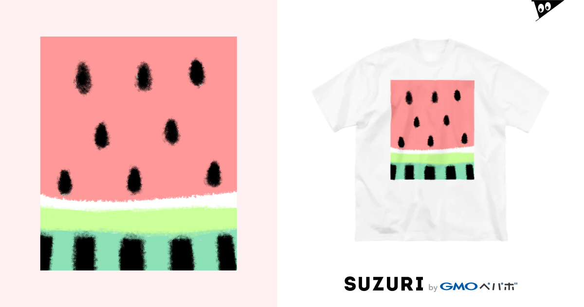 どでかいスイカ こりの店 Korii のビッグシルエットtシャツ通販 Suzuri スズリ