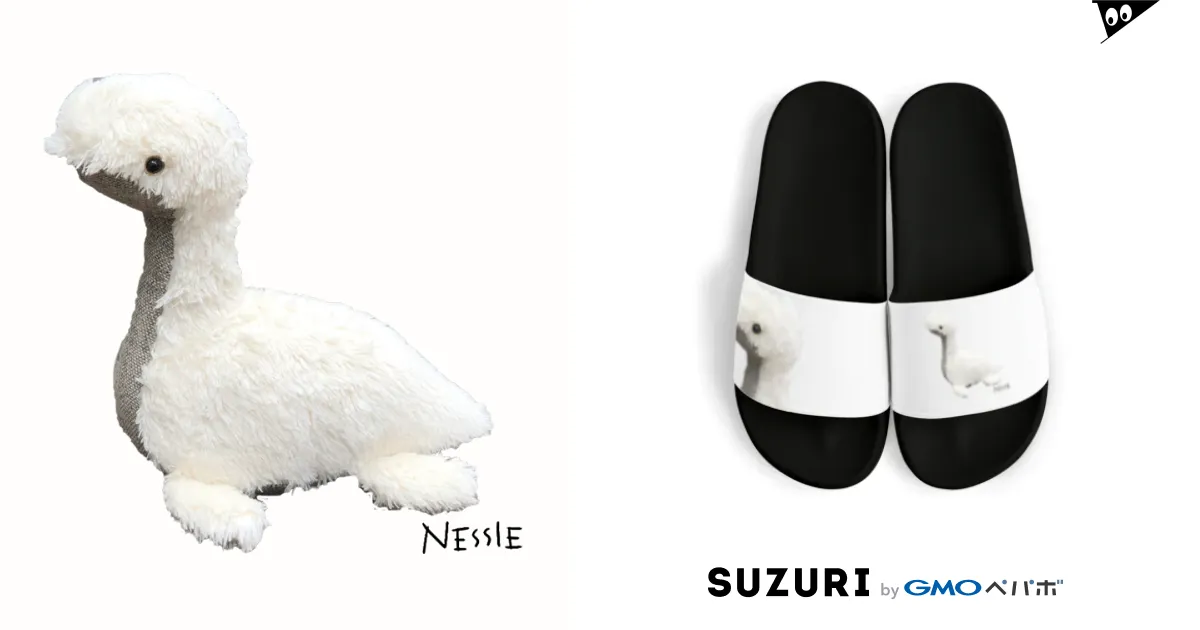 BABY NESSIE ぬいぐるみプリント Sandals by せこなお ( sekonao